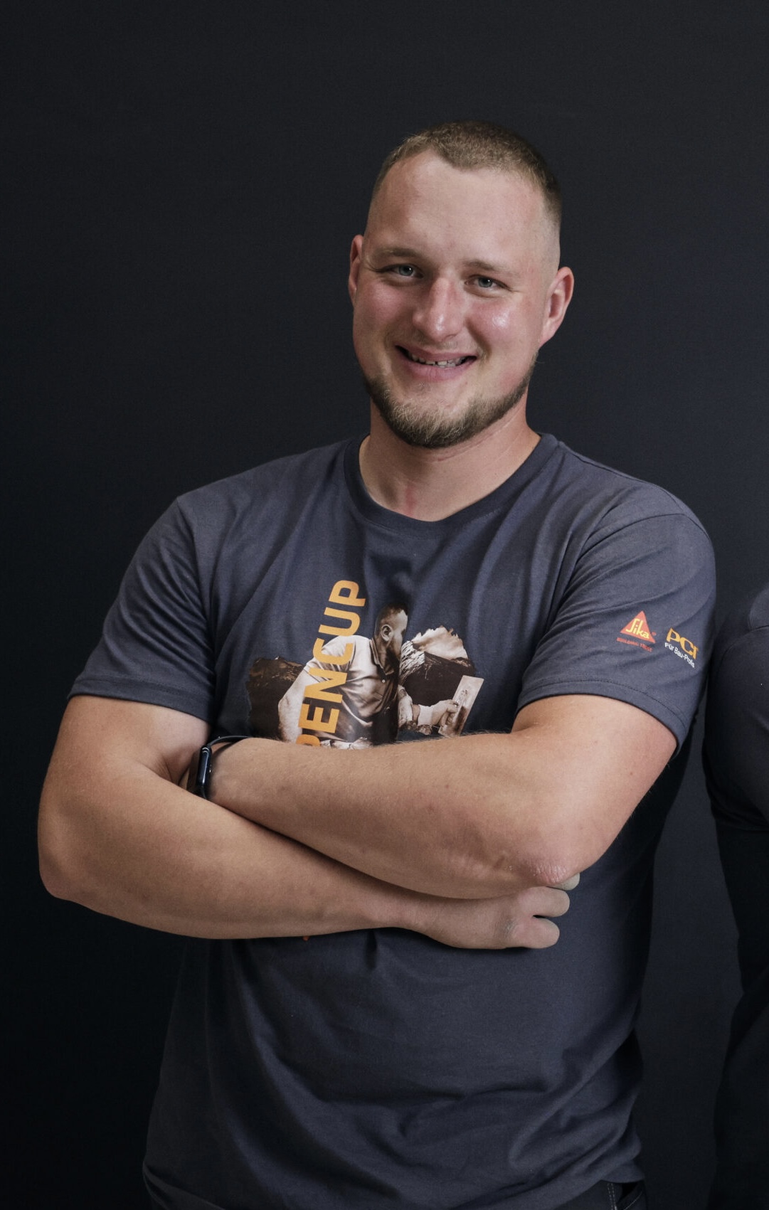 Patrik Marek na stavbě